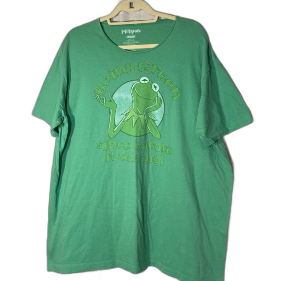 Muppets Kermit The Frog green tshirt Being green since before it was cool  xxl - Picture 1 of 4
